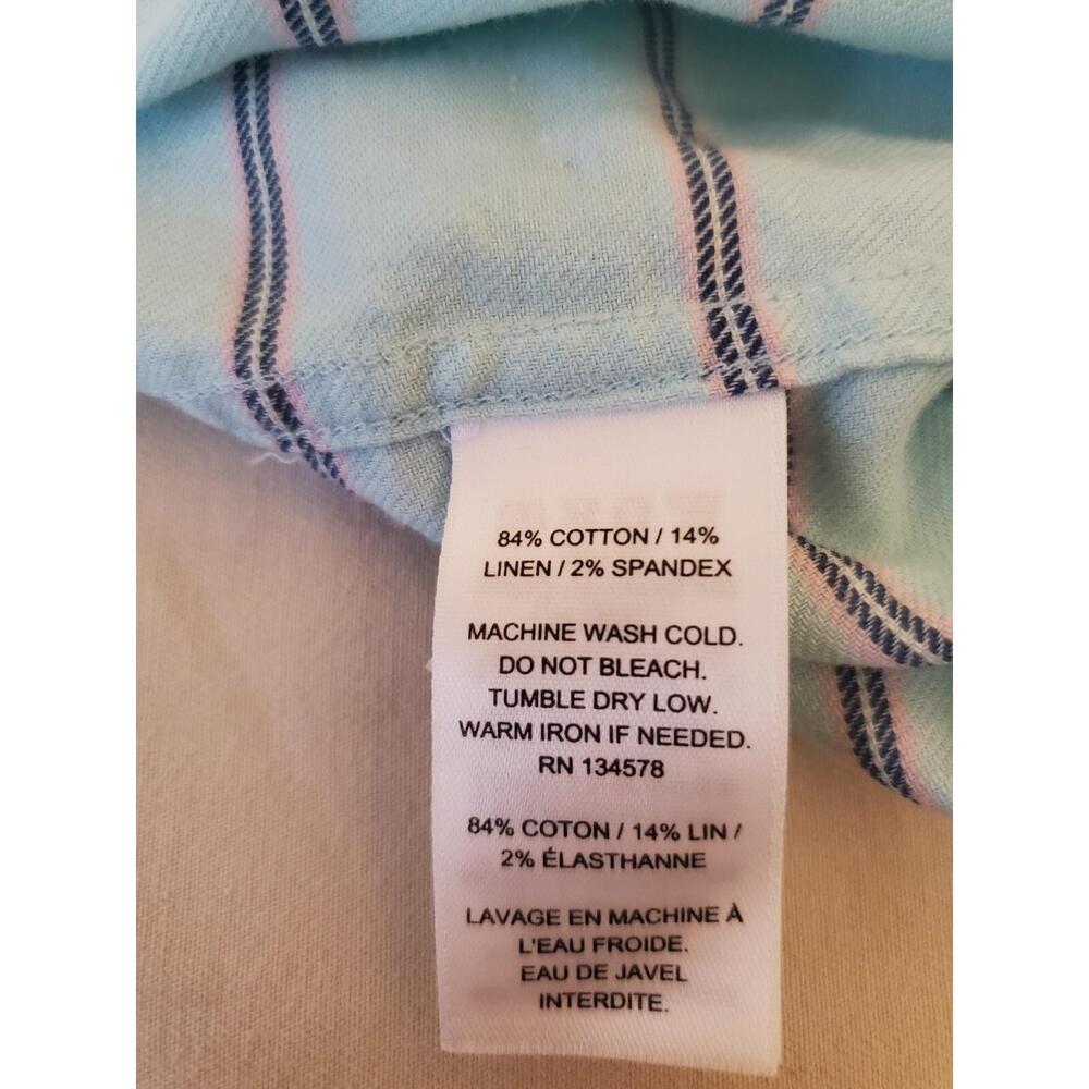 VINEYARD VINES SLIM LONGSHORE STRIPED SHIRT BLUE MENS SIZE LARGE - Picture 9 of 10